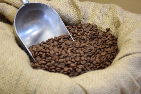 coffee beans in a sack